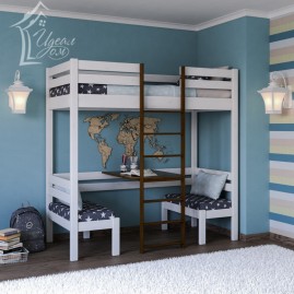 Кровать-чердак 2-х ярусная "Купе"