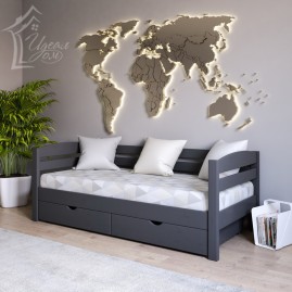 Кровать односпальная "Магия" с тремя спинками и ящиками