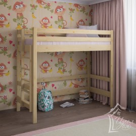 Кровать-чердак "Пилот с торцевой лестницей"