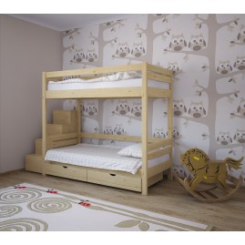 Двухъярусная кровать со ступеньками "Топтышка"