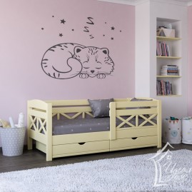 Кровать односпальная "Семь Гномов" для детей с ящиками