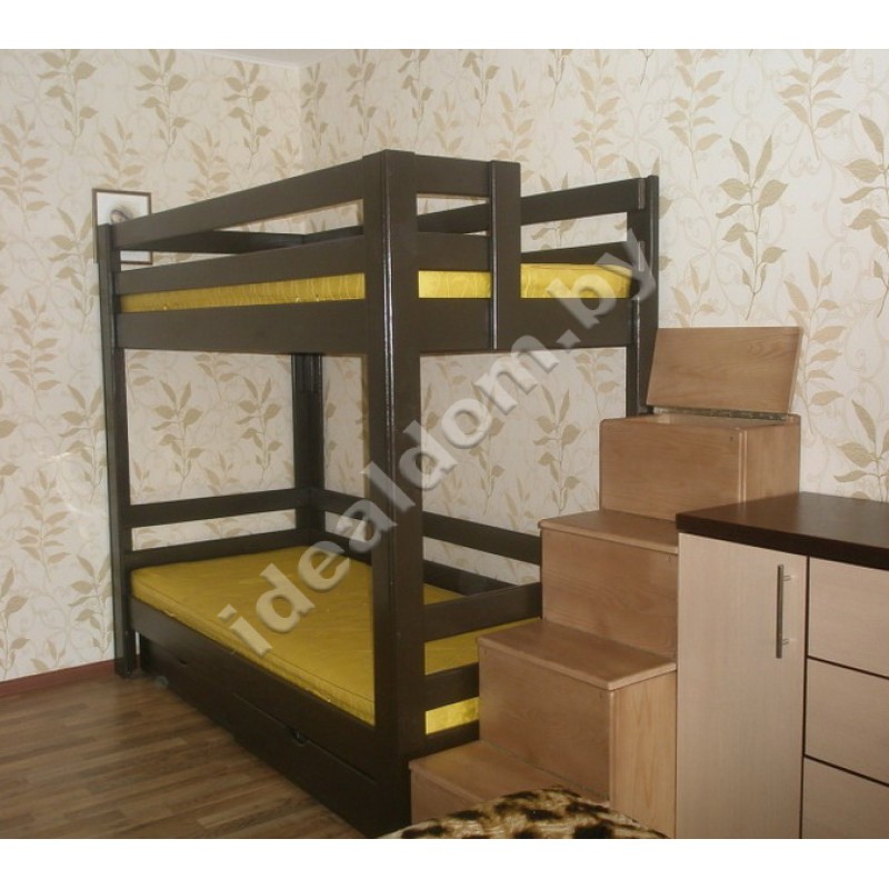 Кровать "Робин Гуд" со ступенями и ящиками
