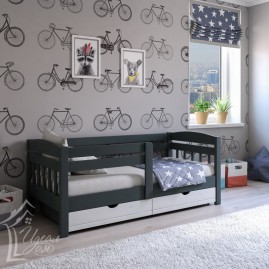 Односпальная кровать "Малыш" c бортиком и ящиками