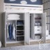 Кровать-чердак "Домосед-2" со шкафом для одежды