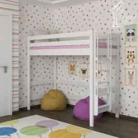 Кровать-чердак "Пилот с торцевой лестницей-штурмовкой"