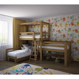 Кровать трёхъярусная "Городок-Супер"