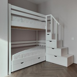 Кровать "Каскад" с передним блоком ступенек