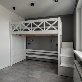 Кровать-мансарда "Мечта-Люкс" со ступенями-нишами