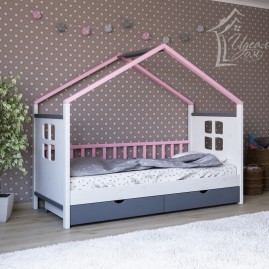 Кровать-домик "Избушка-Mini" с ящиками для детей от 3х лет