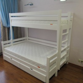 Кровать трёхспальная "Тетрис" с ящиками