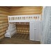 Кровать чердак "Домосед-1" со шкафом и ступеньками