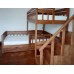 "Колумб" со ступенями и перилами - 2-х ярусная угловая кровать